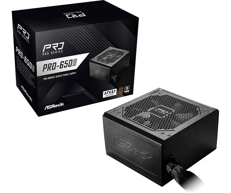 Asrock PRO-650B power supply unit 650 W 24-pin ATX ATX Black