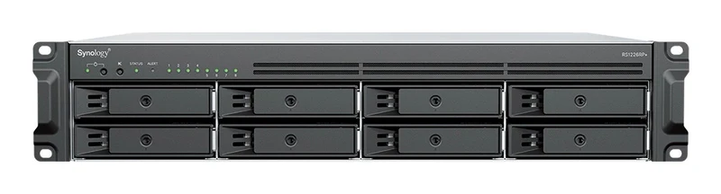 Synology RackStation RS1226RP+ NAS/storage server Rack (2U) AMD Ryzen V1500B 4 GB DDR4 0 TB Synology DSM Black