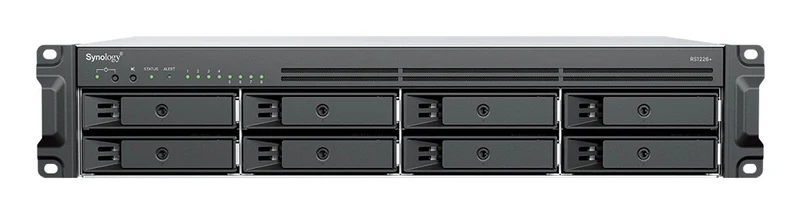 Synology RackStation RS1226+ NAS/storage server Rack (2U) AMD Ryzen V1500B 4 GB DDR4 0 TB Synology DSM Black