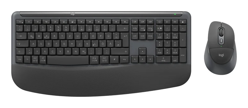 Logitech Signature Comfort Plus Combo MK880 keyboard Mouse included Universal RF Wireless + Bluetooth QWERTZ Swiss Graphite