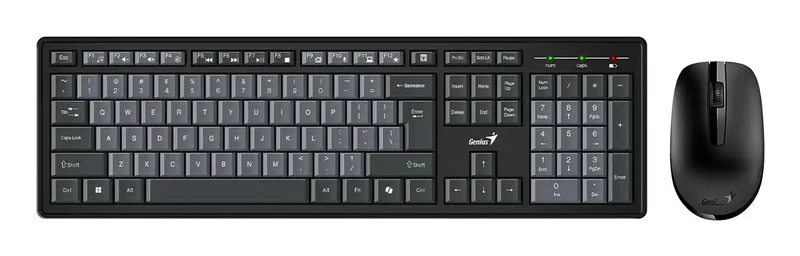 Genius KM-8200 keyboard Mouse included Home/Office USB English Black, Grey