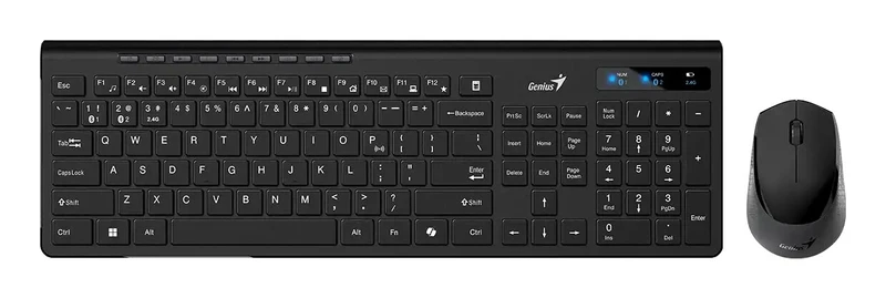 Genius SlimStar 8230 keyboard Mouse included Home/Office RF Wireless + Bluetooth English Black