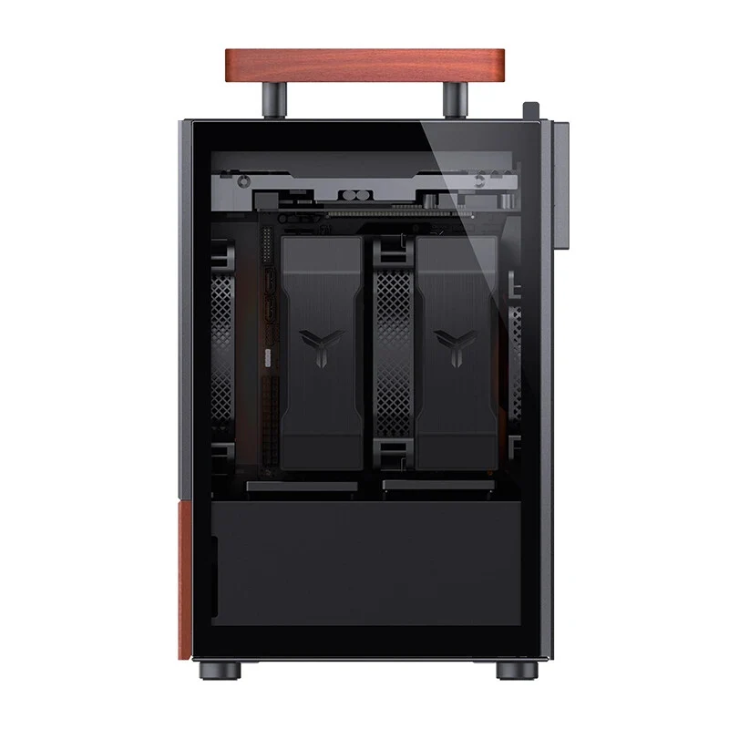 Jonsbo T6 Midi Tower Black, Wood