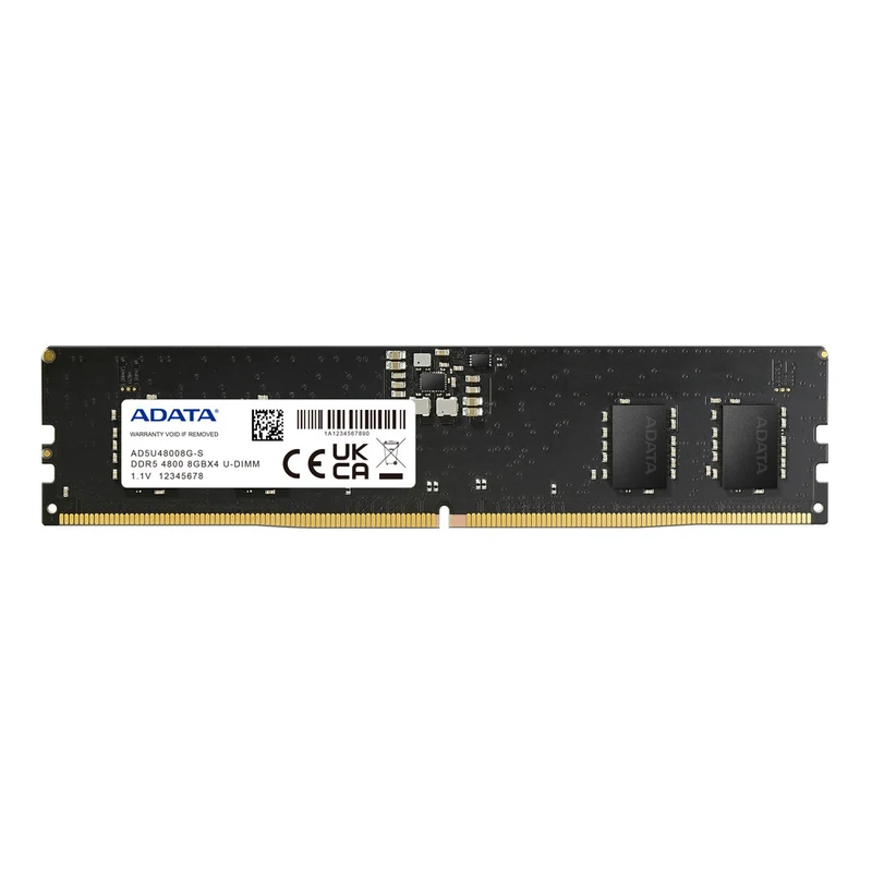 ADATA AD5U48008G-S memory module 8 GB 1 x 8 GB DDR5 288-pin DIMM ECC