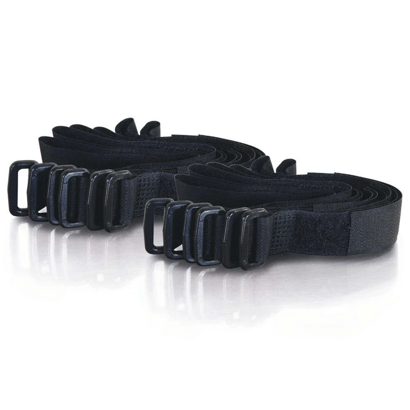 C2G 11in Hook-and-Loop Cable Management Wrap Multipack (12-Pack) - Black