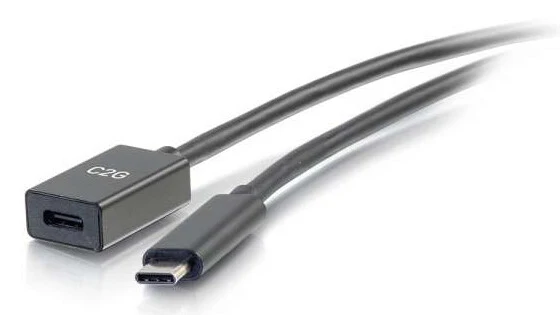 C2G 3ft (0.9m) USB-C to C 3.2 (Gen 2) Male to Female Extension Cable (10Gbps)