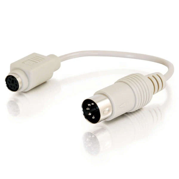 C2G 81499 PS/2 cable 0.15 m 6-p Mini-DIN White, Beige