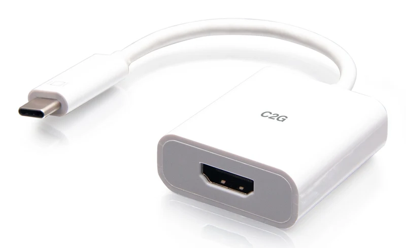 C2G USB-C® to HDMI® Audio/Video Adapter Converter - 4K 60Hz - White