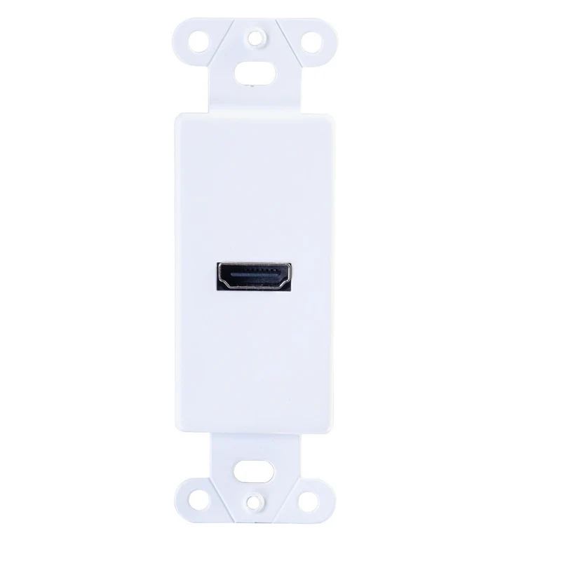 C2G HDMI Pass Through Decorative Wall Plate - White