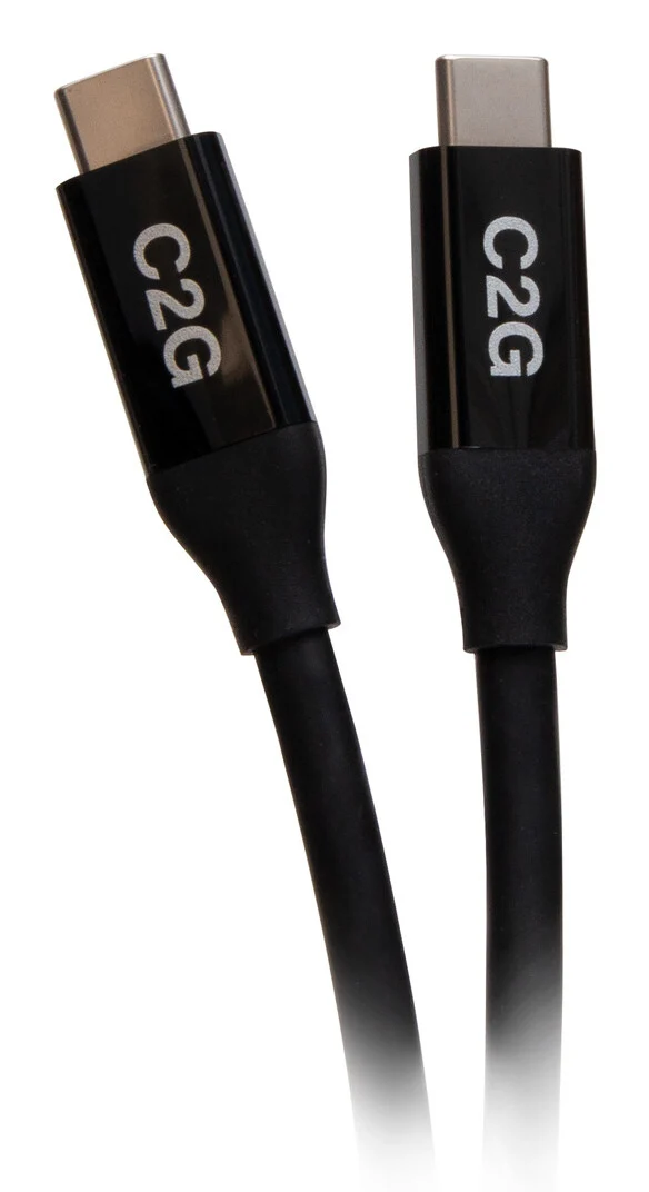 C2G 2.5ft (0.8m) USB-C® Male to USB-C Male Cable (20V 5A) - USB4® (40Gbps)