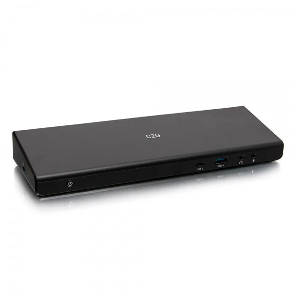 C2G USB-C® 14-in-1 Triple Display Docking Station with HDMI®, DisplayPort™, Ethernet, USB, 3.5mm Audio and Power Delivery up to 85W - 4K 30Hz (TAA Compliant)