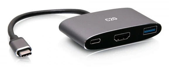 C2G USB-C® 3-in-1 Mini Docking Station with HDMI®, USB-A, and USB-C Power Delivery up to 100W - 4K 60Hz