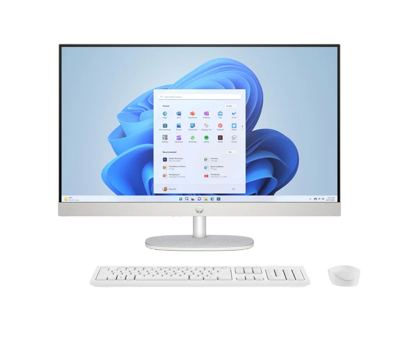 HP All-in-One 27-cr0000na AMD Ryzen™ 7 7730U 68.6 cm (27") 1920 x 1080 pixels All-in-One PC 16 GB DDR4-SDRAM 512 GB SSD Windows 11 Home Wi-Fi 6 (802.11ax) White