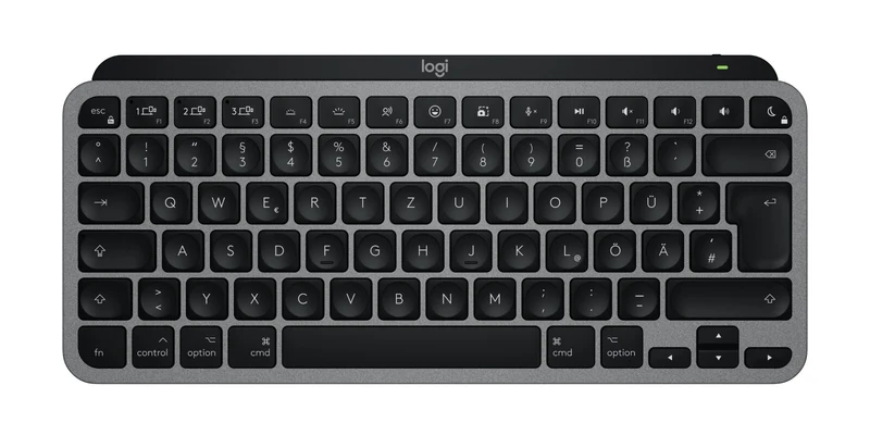Logitech MX Keys Mini For Mac keyboard Home/Office Bluetooth QWERTZ German Black, Grey