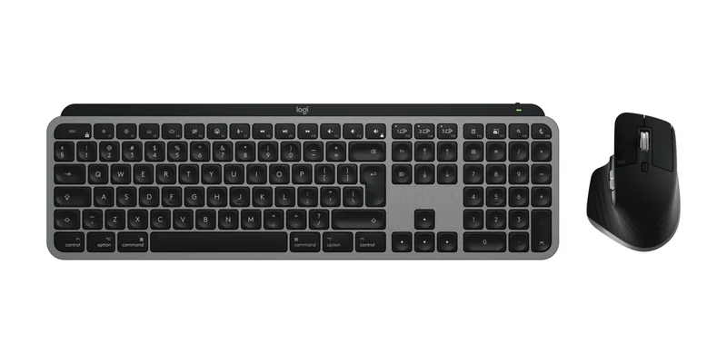 Logitech Master MX Keys S Combo for Mac keyboard Mouse included Home/Office RF Wireless + Bluetooth QWERTY US International Aluminium, Black