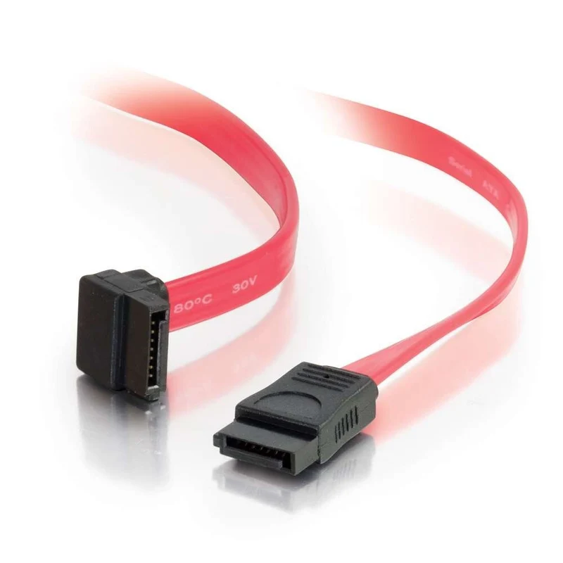 C2G 1.5ft (0.46m) 7-pin 180° to 90° 1-Device Serial ATA Cable