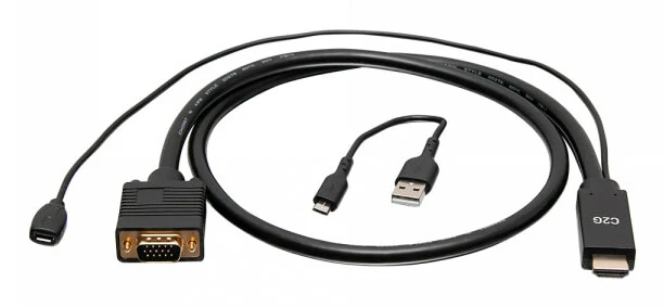 C2G 0.9m HDMI to VGA Active Video Adapter Cable - 1080p
