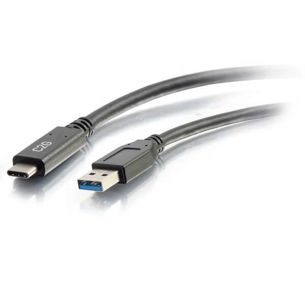 C2G 6ft (1.8m) USB-C® to USB-A 3.2 Gen 1 (5Gbps) Cable M/M - Black
