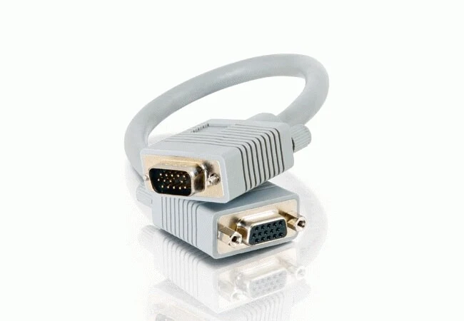 C2G 2m Monitor HD15 M/F cable VGA cable VGA (D-Sub) Grey