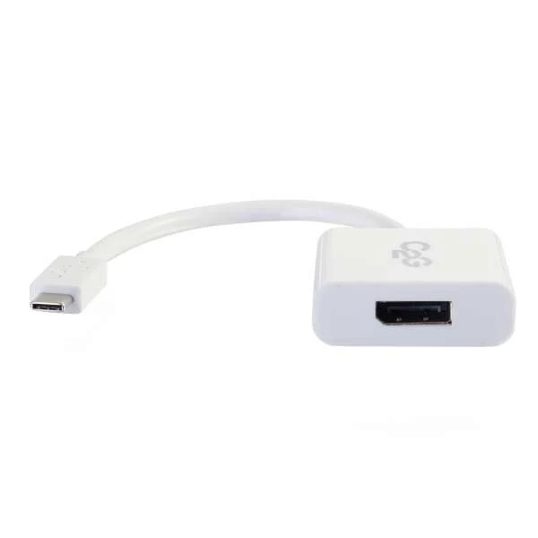 C2G USB-C To DisplayPort Adapter Converter - White