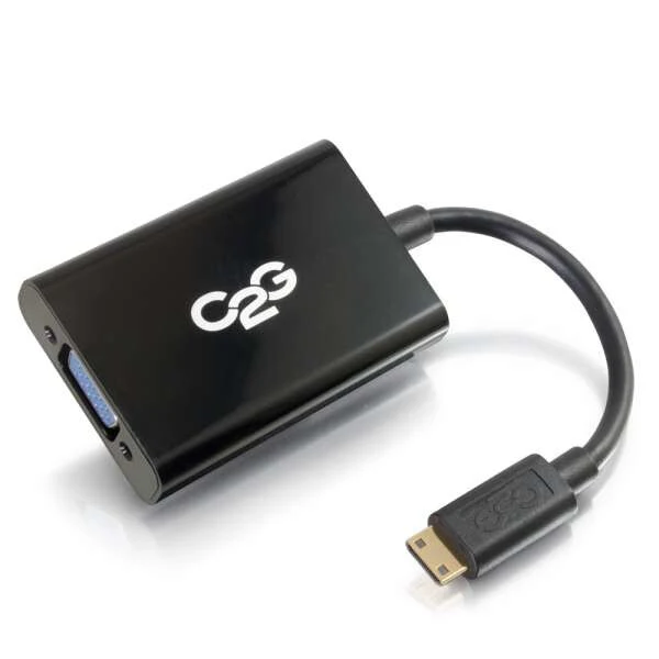 C2G 80504 0.2 m Mini-HDMI VGA (D-Sub) Black