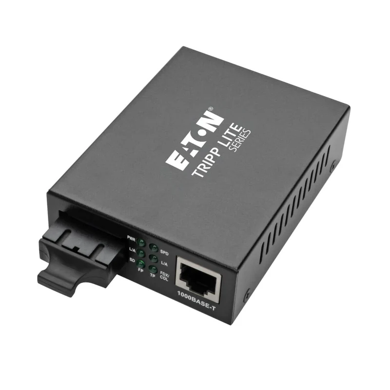 Tripp Lite N785-INT-SC-MM Gigabit Multimode Fiber to Ethernet Media Converter, 10/100/1000 SC, International Power Supply, 850 nm, 550M (1804.46 ft.)