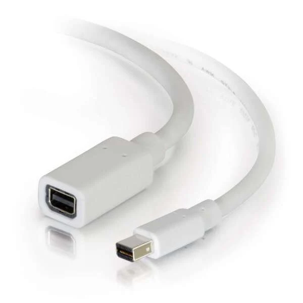 C2G 1m Mini DisplayPort Extension Cable M/F - White