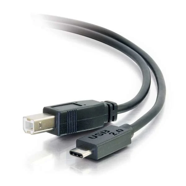 C2G 1m USB 2.0 USB Type C to USB B Cable M/M - USB C Cable Black
