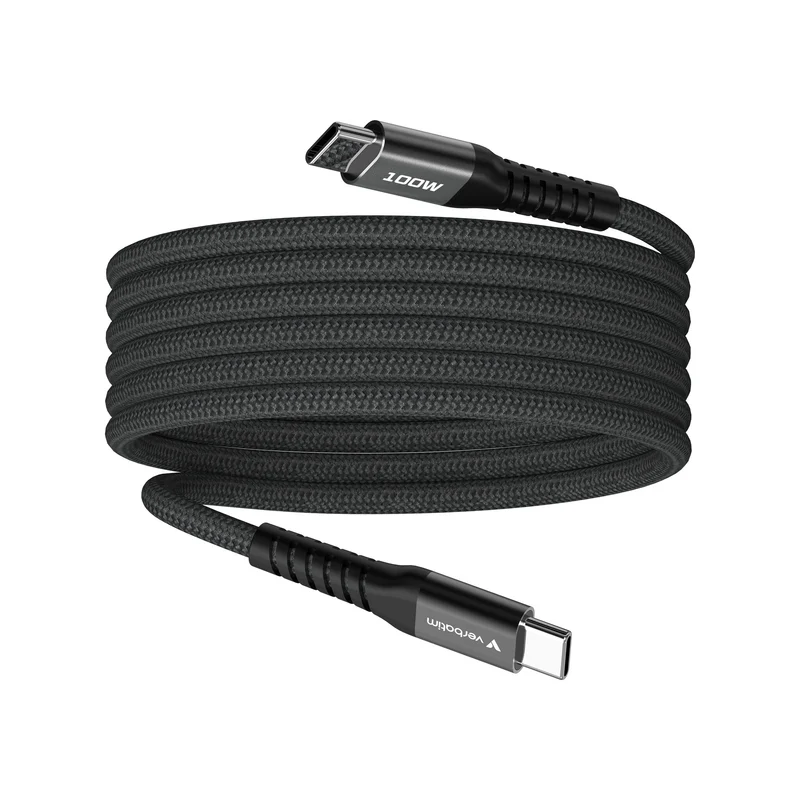 Verbatim Sync & Charge Magnetic Cable - 100W USB-C to USB-C 120 cm Black