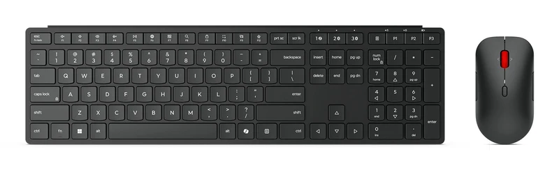 Lenovo 4X31S04814 keyboard Mouse included Office RF Wireless + Bluetooth German Black