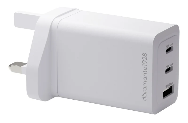 dbramante1928 IT - UK W. Charger - 2xUSB-C 70W + 1xUSB-A - WHT