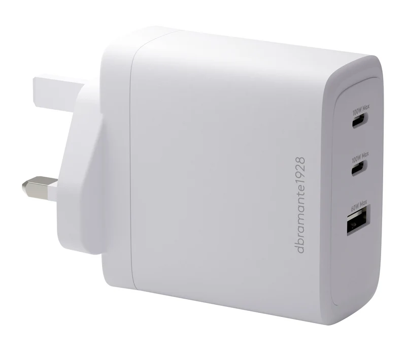 dbramante1928 IT - UK W. Charger - 2xUSB-C 100W + 1xUSB-A - WHT