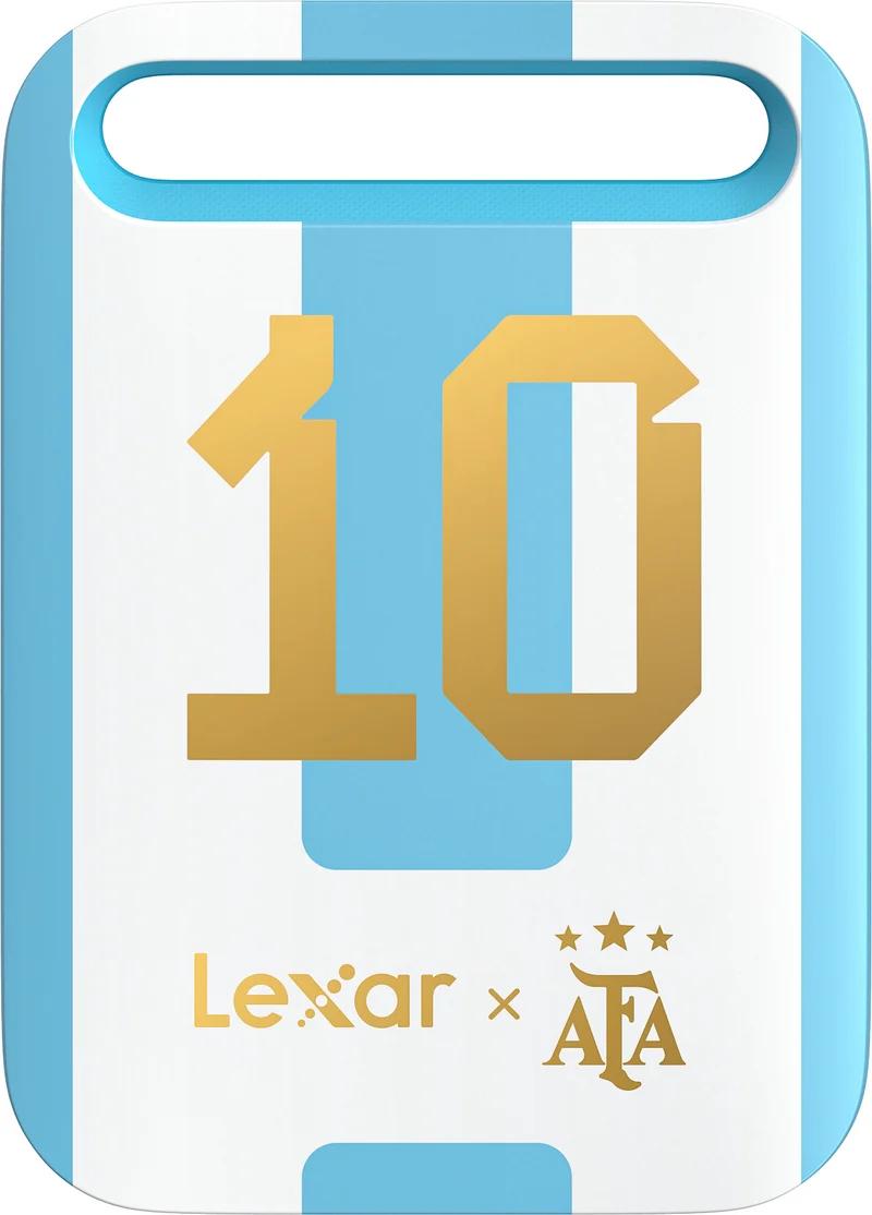 Lexar Air 512GB Portable SSD, Elite Legends Series, up to 390MB/s read and 400MB/s write (White/Blue)