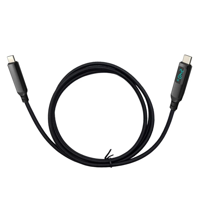 i-tec Thunderbolt 4/USB4 Class Pro Cable 240W with LCD (40 Gbps, 150 cm)