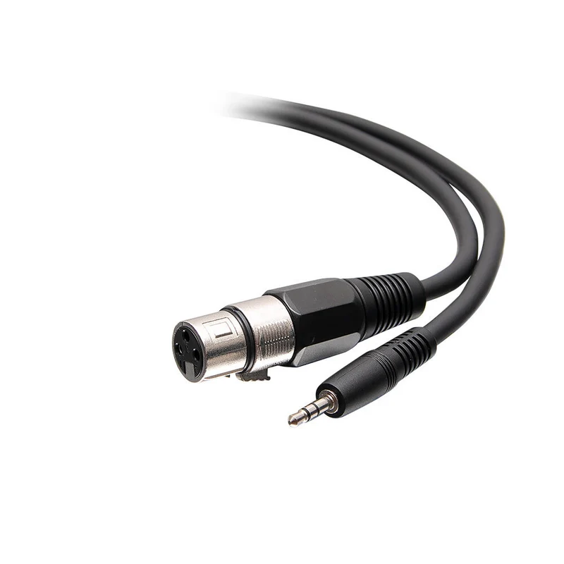 C2G 1.5ft (0.46m) 3.5mm Male 3 Position TRS to Female XLR Cable
