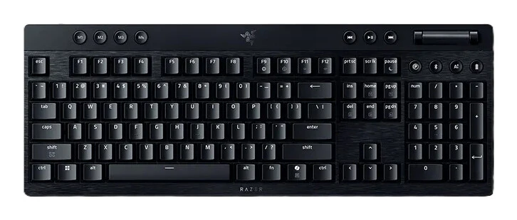 Razer BlackWidow V4 keyboard Gaming USB + RF Wireless + Bluetooth QWERTY US International Black