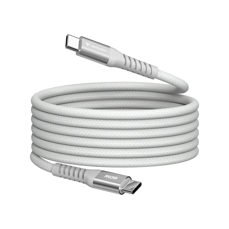 Verbatim Sync & Charge Magnetic Cable - 60W USB-C to USB-C 120 cm Grey