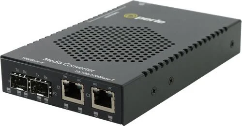 Perle S-1110DHP-DSFP-XT network media converter 1000 Mbit/s Black