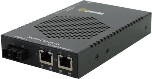 Perle S-1110DHP-SC10 network media converter 1000 Mbit/s 1310 nm Single-mode Black