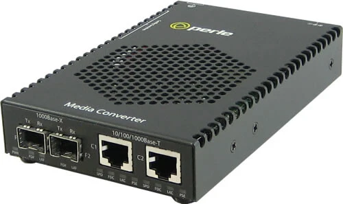 Perle S1110DPDSFP 101001000 GIGABIT network media converter Black