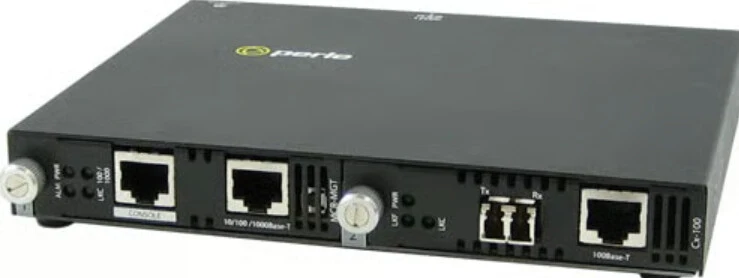 Perle SMI100S2LC40 FAST ETHERNET IP network media converter 1000 Mbit/s 1310 nm Multi-mode, Single-mode Black
