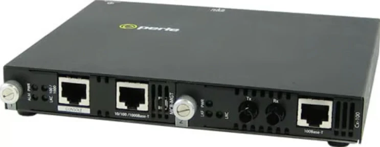 Perle SMI100S2ST40 FAST ETHERNET IP network media converter 1000 Mbit/s 1310 nm Multi-mode, Single-mode Black