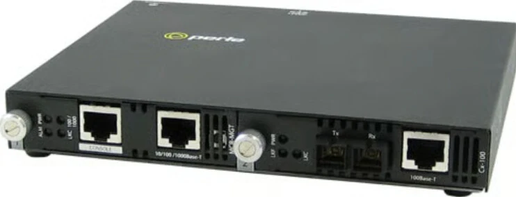 Perle SMI100S2SC40 FAST ETHERNET IP network media converter 1000 Mbit/s 1310 nm Multi-mode, Single-mode Black