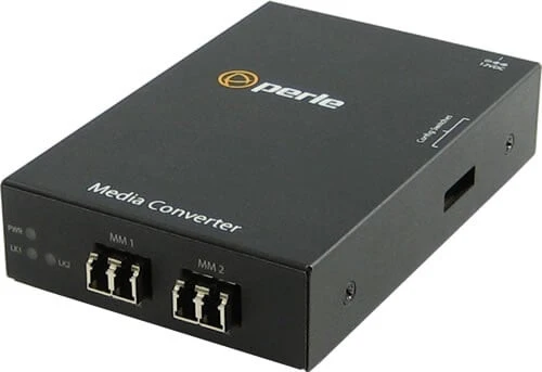 Perle S1000MMM2LC2 GIGABIT ETHERNET network media converter 1000 Mbit/s 1310 nm Multi-mode, Single-mode Black