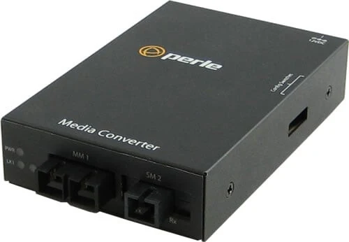 Perle 05060371 network media converter 1000 Mbit/s 1310 nm Multi-mode, Single-mode Black