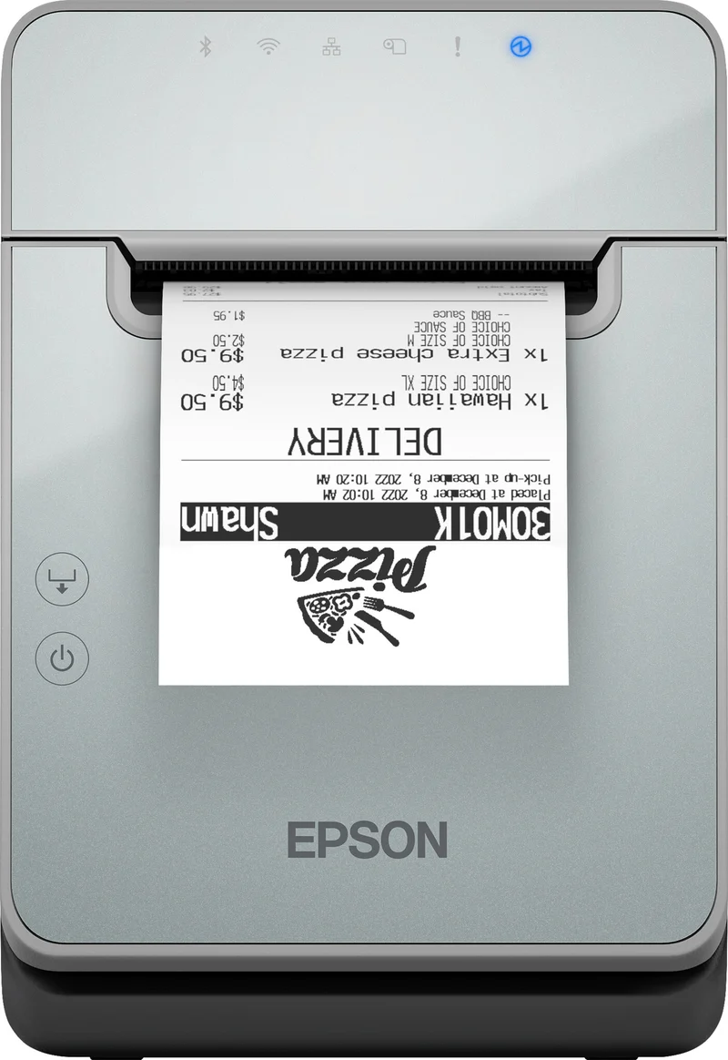 Epson TM-L100 (111A0): USB, Ethernet, Sync & Charge, Linerfree, PS, UK, Black