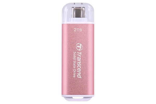 Transcend TS2TESD300P external solid state drive 2 TB USB Type-C Pink