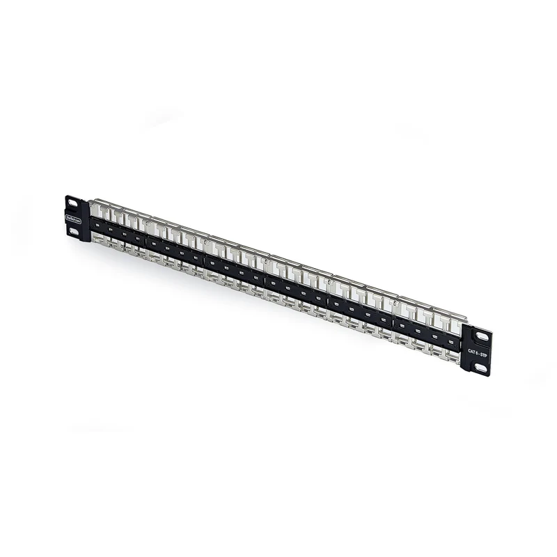 StarTech.com 48 Port 1U Blank Keystone Patch Panel, Rackmount Cat6 Patch Panel for RJ45 STP Ethernet Network Jacks