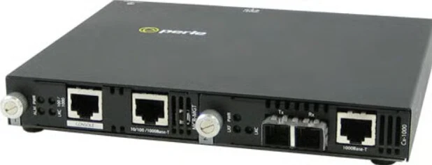 Perle SMI-1000-S2SC160 network media converter 1000 Mbit/s 1550 nm Single-mode Black