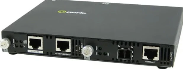 Perle SMI-1000-S2LC120 network media converter 1000 Mbit/s 1550 nm Single-mode Black